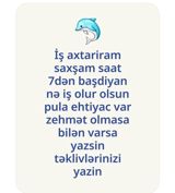 Axşam saat 19:00-dan başlayan ikinci iş axtarıram. Gündəlik əsaslı — İş axtarıram