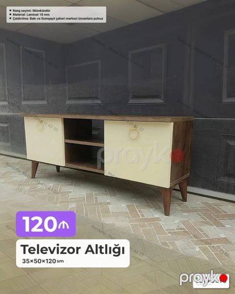 Televizor altlığı – 35×50×120 sm - Material: 18 mm laminat - Rəng — Bakı