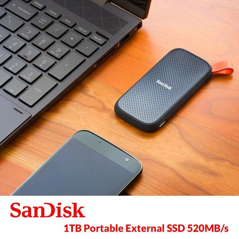 External SSD "SanDisk 1TB Portable External SSD 520MB/s SDSSDE30-1T00-G25" — Kompüterlər və noutbuklar, Bakı (3)