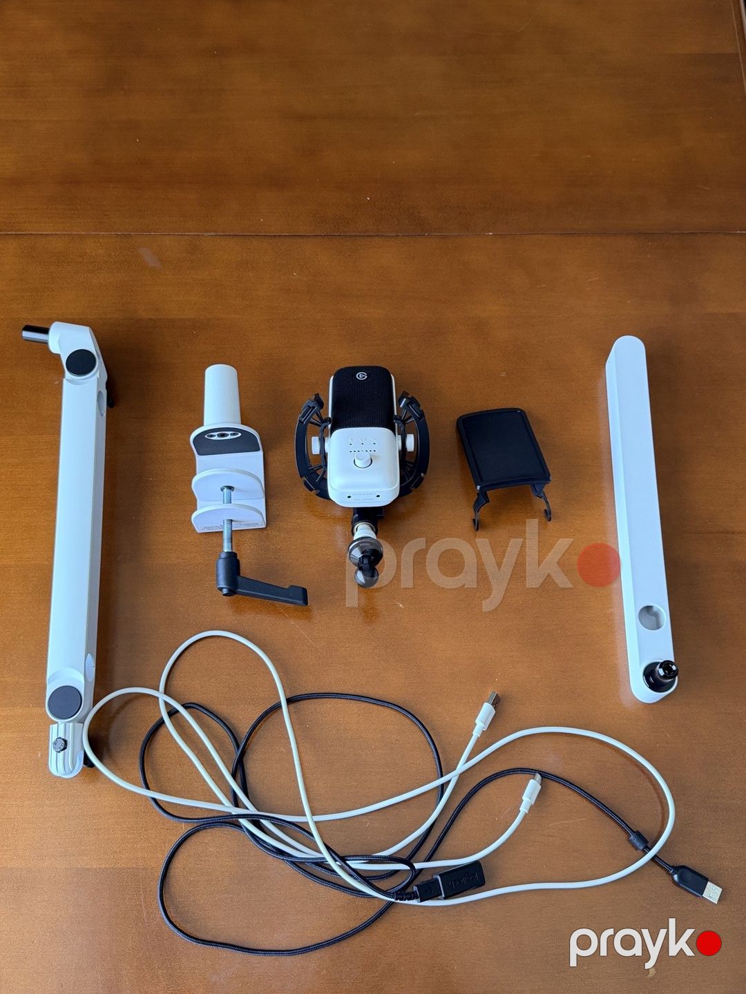 Elgato Wave:3 White Microphone Full Set + Mic Arm — Səs texnikası, Bakı (9)