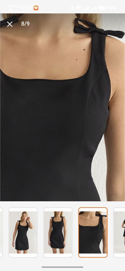 Qara mini paltar - Klassik “little black dress” – düz kəsim, bədənin — Bakı