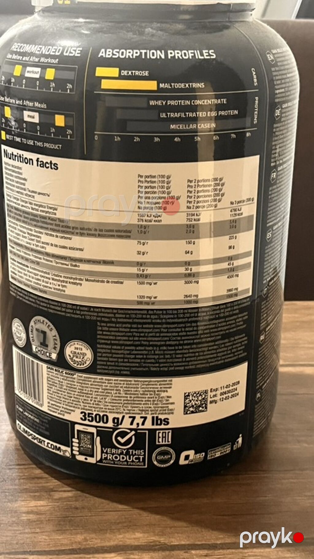 Olimp Sport Nutrition Gain Bolic 6000 – kütlə və bərpa üçün — İdman qidası və əlavələr, Xırdalan (3)