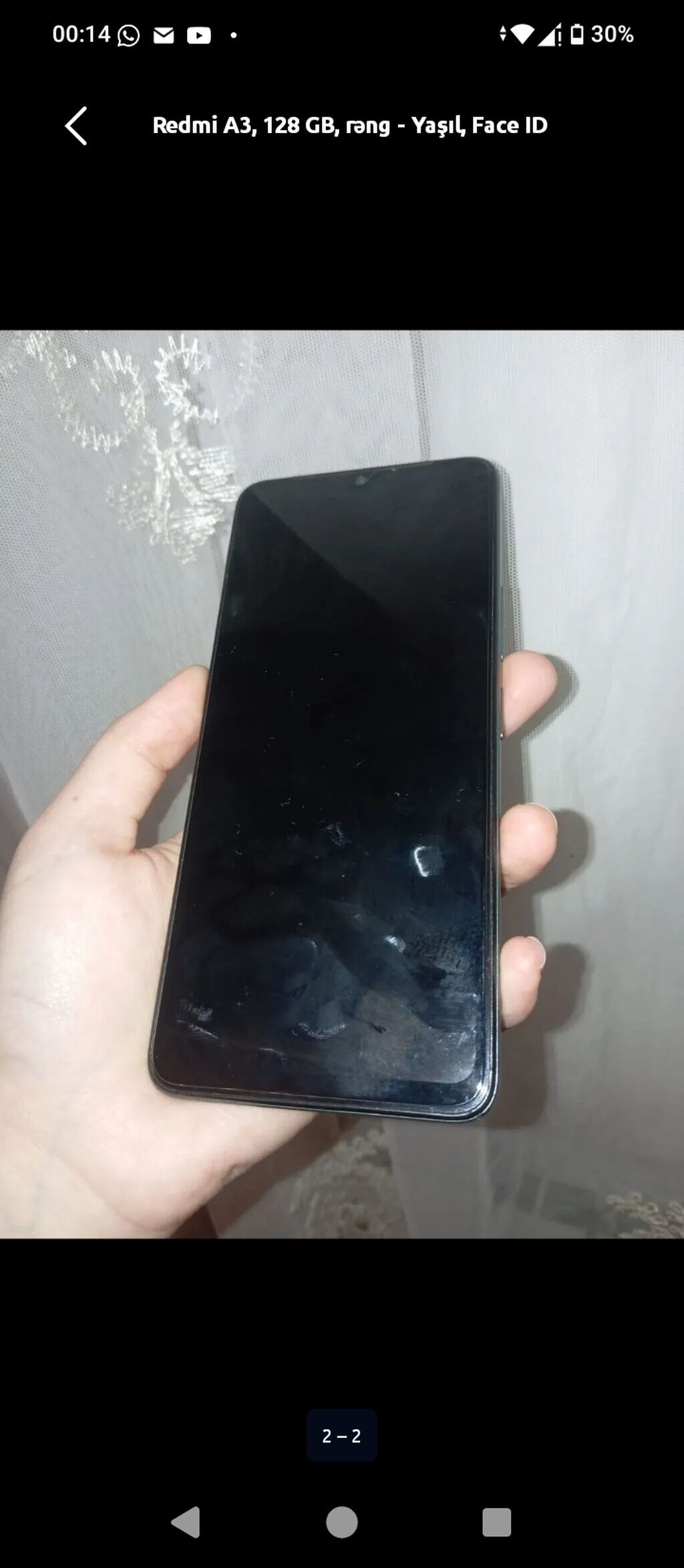 Redmi A3, 128 GB, rəng - Yaşıl, Face ID — Xiaomi, Bakı (2)