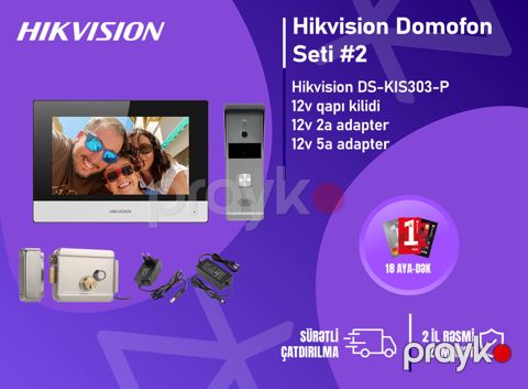 Hibrid Domofon dəsti Hikvision DS-KIS303-P — Bakı