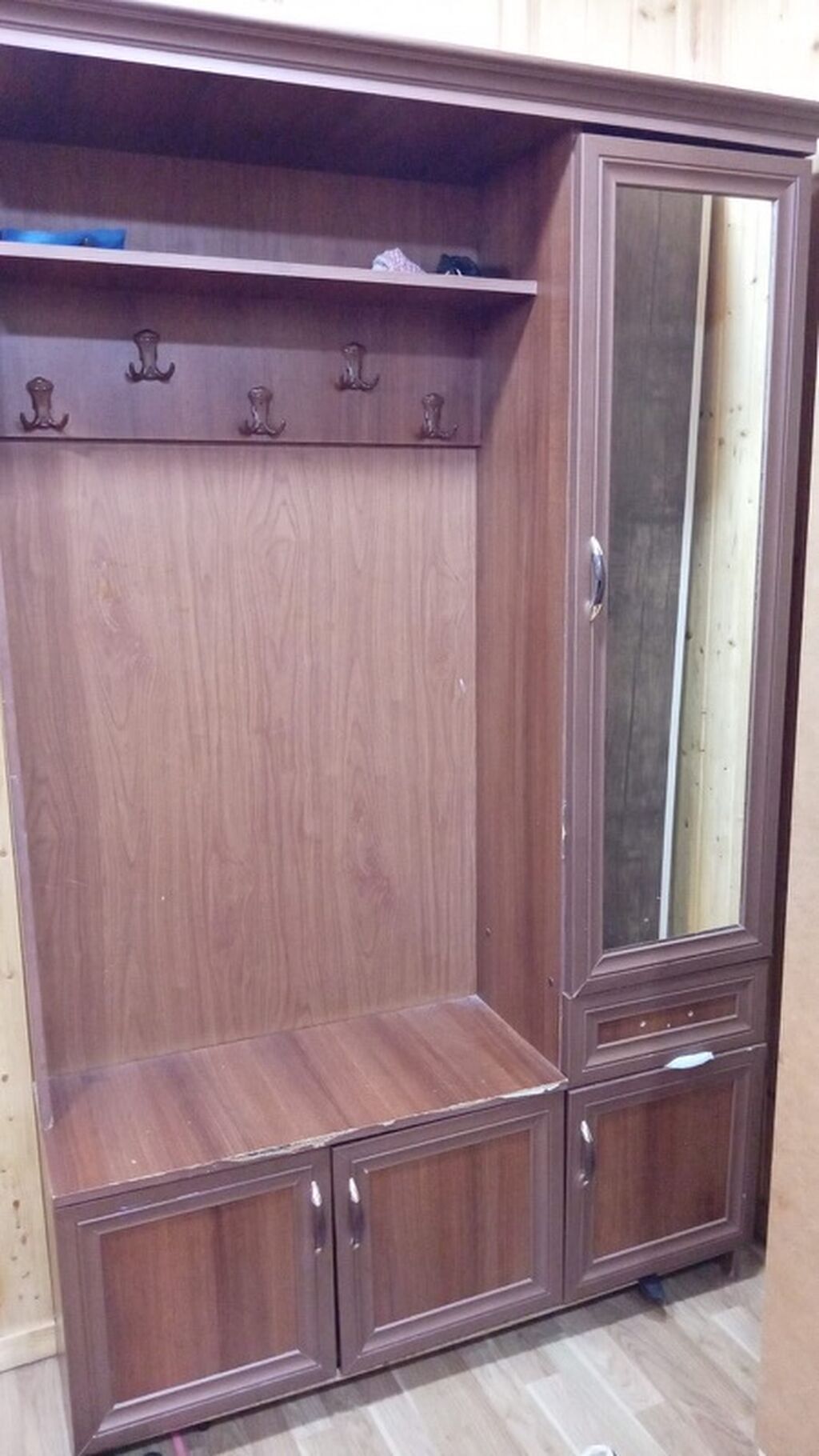 Dəhliz üçün çoxfunksiyalı giriş mebeli (vestibül dəsti) - Material — Xol üçün, Bakı (2)