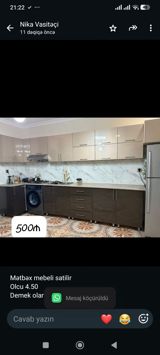 Mətbəx mebeli satilir Olcu 4.50 Demek olarki yendi Üzərində qaz moyka — Кухонная мебель