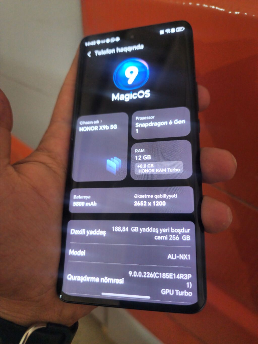Honor X9b, 256 GB, rəng - Qara — Honor, Gəncə (6)