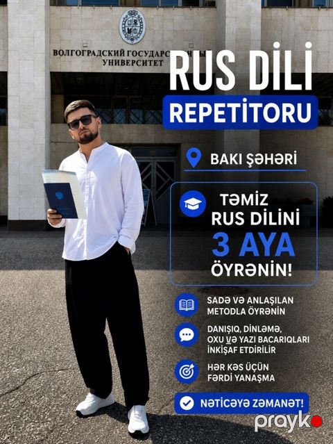 Repetitor, Rus dili, İmtahanlara hazırlıq, Abituriyent hazırlığı — Bakı