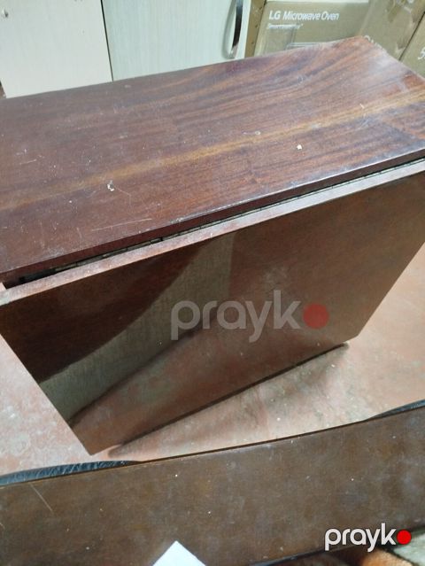 Taxta qatlanan masa - Material: bərk taxta/şponlu lövhə, tünd qəhvəyi — Bakı