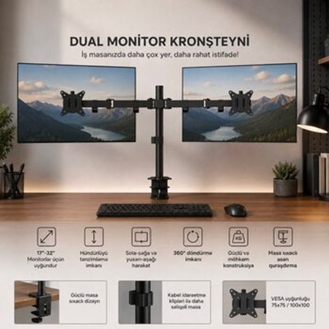 T22 Dual monitor kronşteyni — Bakı