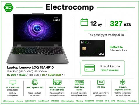 Noutbuk Lenovo LOQ 15AHP10 — Bakı