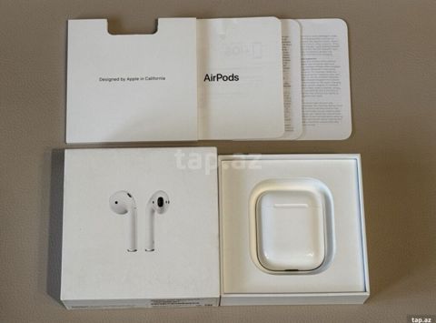 Apple AirPods 2 Original. Əla vəziyyətdədir. Bütün funksiyaları — Bakı