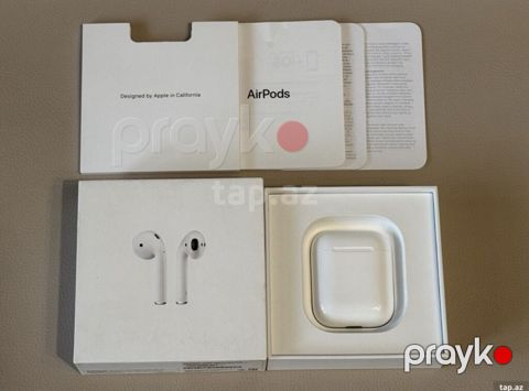 Apple AirPods 2 Original. Əla vəziyyətdədir. Bütün funksiyaları — Bakı