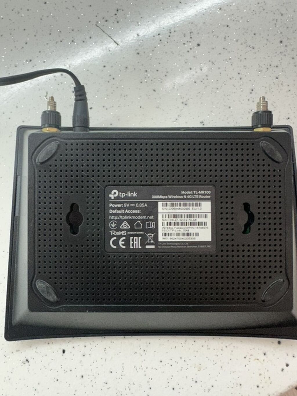 TP-Link TL-MR100 4G LTE Wi‑Fi router - Model: TL-MR100 (300 Mbps — Şəbəkə və server avadanlığı, Bakı (3)