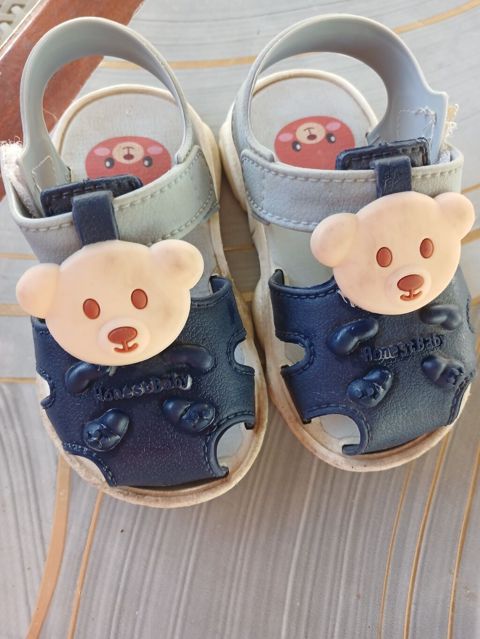 Uşaq sandaleti - Model: Honess Baby - Rəng: Göy üst hissə, açıq boz — Digah