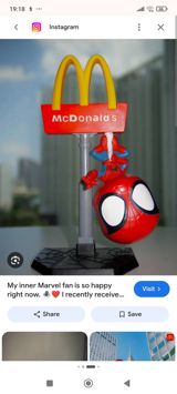 Alıram. Məhsul: McDonald’s x Marvel “Spider‑Man” oyuncağı — Oyuncaq fiqurlar