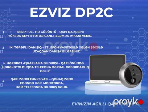 Ezviz ağıllı qapı zəngi DP2C — Bakı