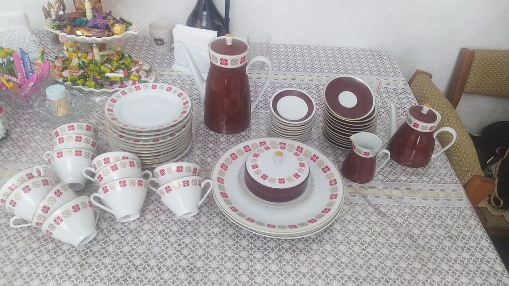 Nahar dəsti, rəng - Ağ, Farfor, Almaniya — Süfrə qabı, Digah