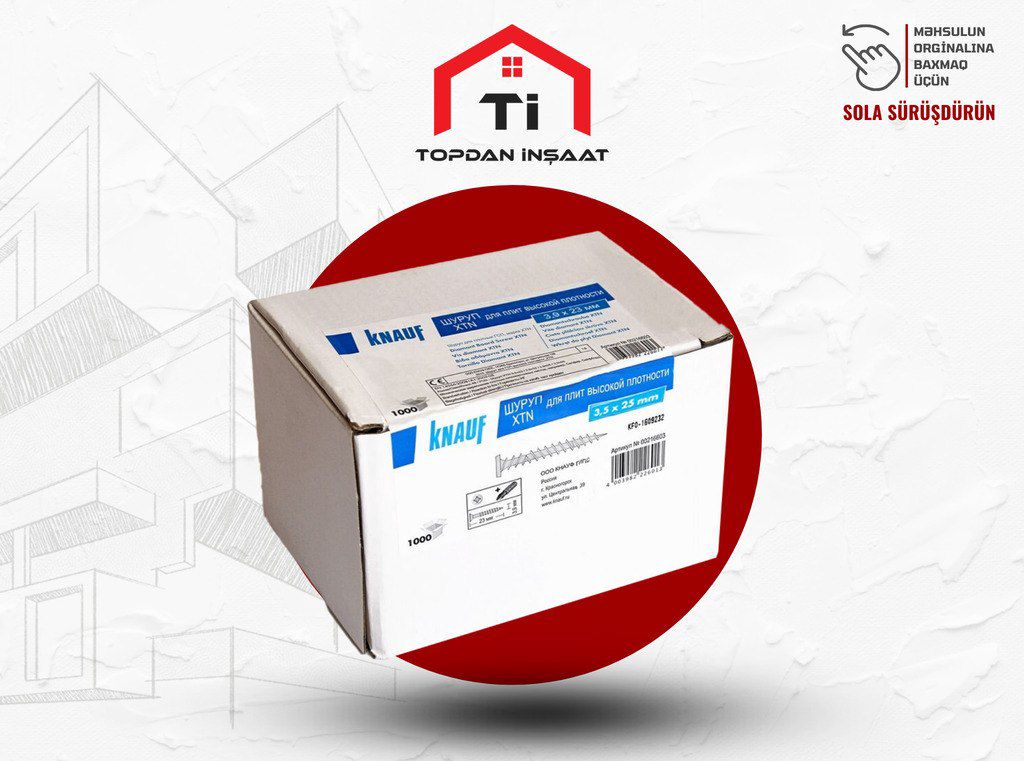 Knauf şurup 3x25 — Təmir və inşaat, Bakı (3)
