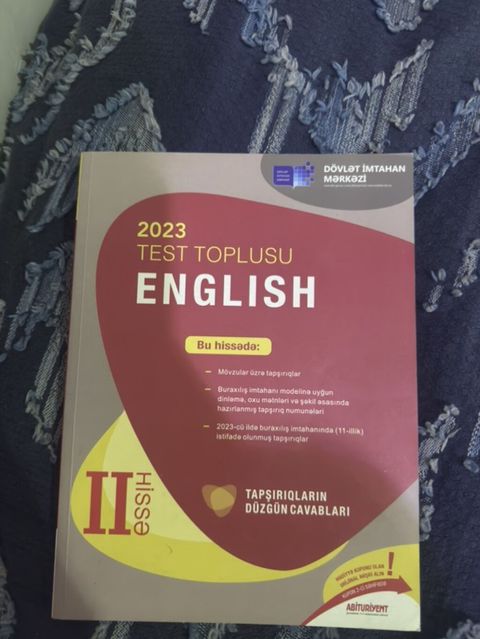 İngilis dili Testlər 11-ci sinif, DİM, 2-ci hissə, 2023 il — Bakı