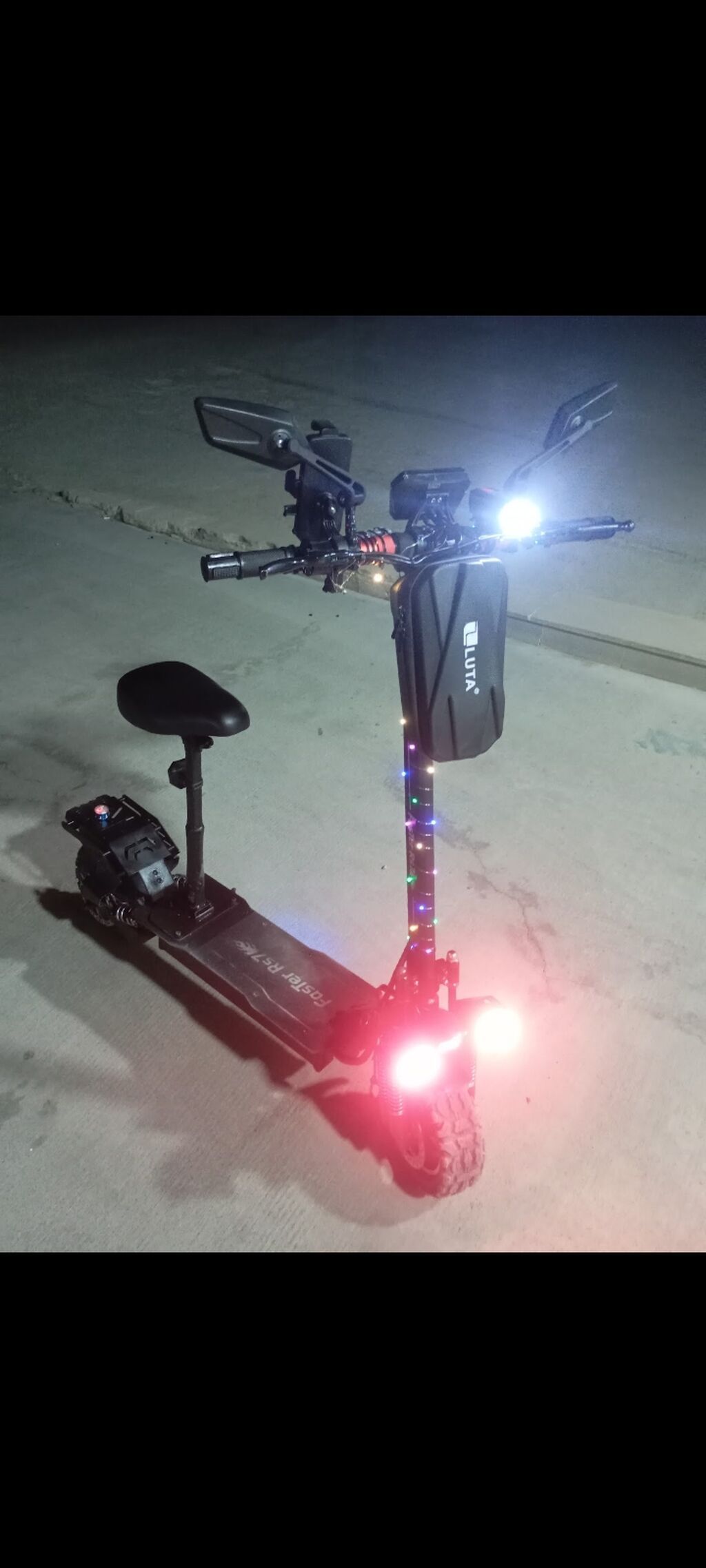 FaSTer RS7 elektrik skuteri - Güclü ikili amortizatorlu ön asqı və — Skuterlər, Bakı (7)