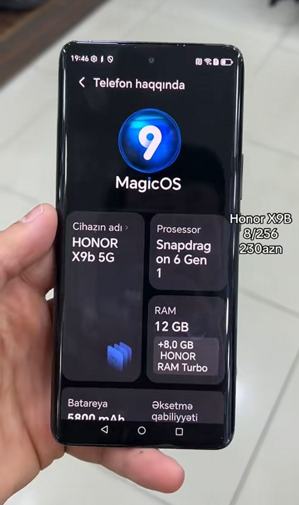 Honor X9b, 256 GB, rəng - Qara — Honor, Bakı (2)
