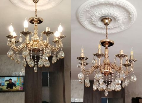 Çılçıraq, 6 lampa, Metal — Masazır