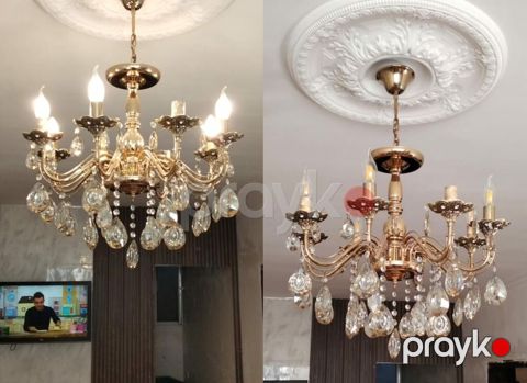 Çılçıraq, 6 lampa, Metal — Masazır