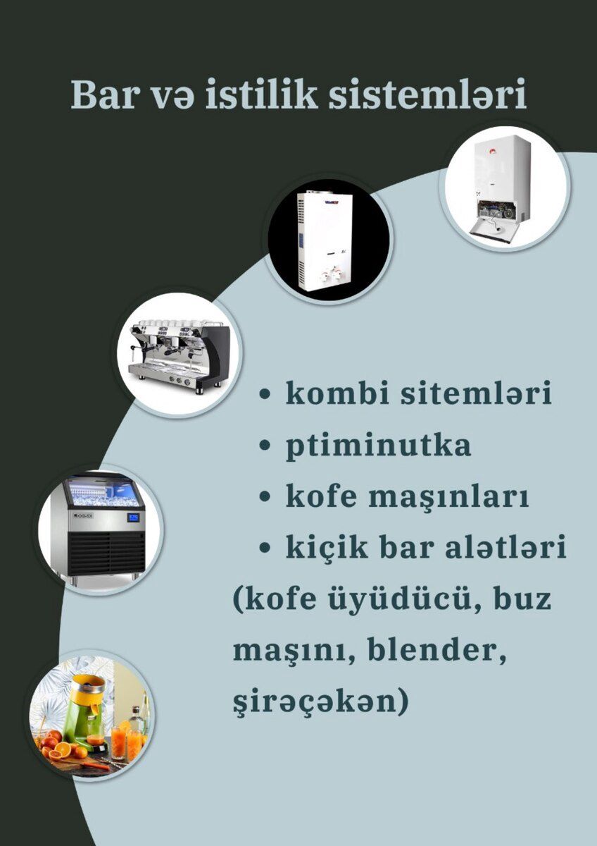 Restoran avadanlıqları təmiri — Aparatların təmiri və quraşdırılması, Bakı (2)
