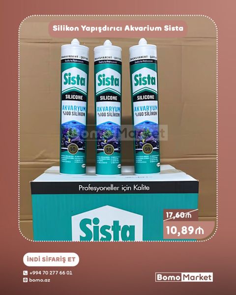 Sista Silicone – Akvarium üçün 100% silikon yapışdırıcı. - Akvarium — Bakı