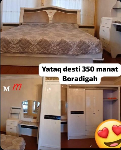Yataq otağı dəsti – Boradigah Komplekt: - Geniş ikinəfərlik çarpayı — Masallı