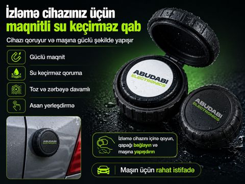 İzləmə cihazı üçün maqnitli və su keçirməz qoruyucu qab — Bakı