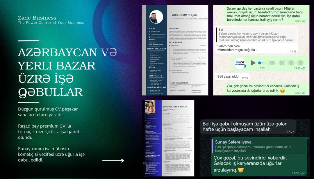CV, motivasiya məktubu və digər xidmətlər — Reklama, IT, marketing, Bakı (3)