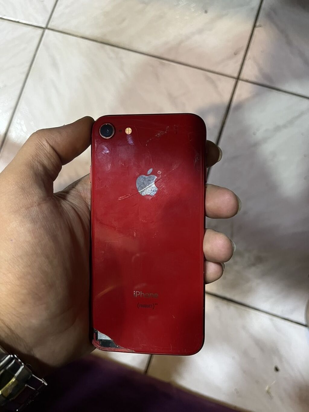 IPhone 8, 64 GB, Qırmızı, Qırıq — Apple iPhone, Sabirabad (2)