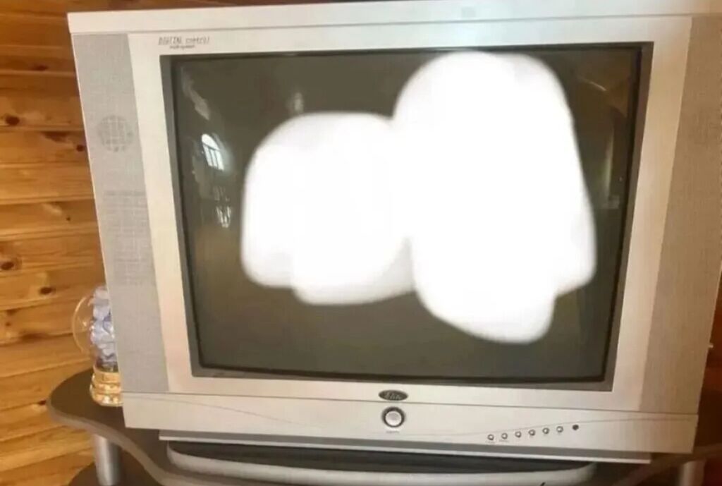 Kineskop (CRT) televizor – gümüşü korpus, geniş çərçivəli klassik — Televizorlar, Bakı (2)