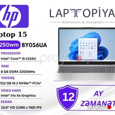 HP Laptop 15-fd0250wm BY0S6UA — Bakı