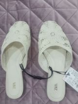 Zara qadın slip-on terlik/sandal modeli 36 size - Rəng: krem/ivori — Женская обувь