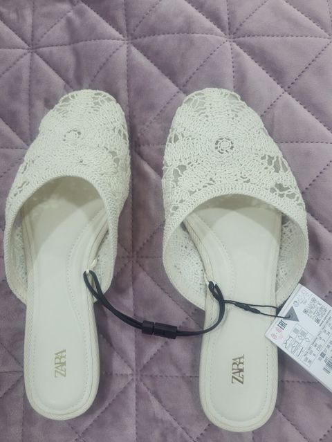 Zara qadın slip-on terlik/sandal modeli 36 size - Rəng: krem/ivori — Bakı