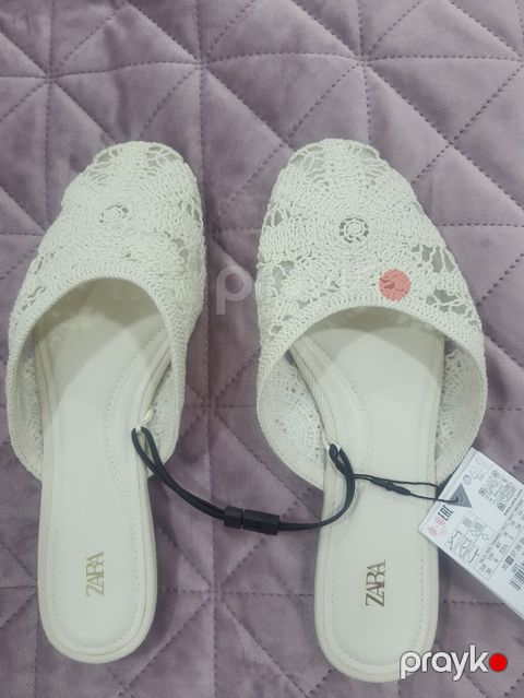 Zara qadın slip-on terlik/sandal modeli 36 size - Rəng: krem/ivori — Bakı