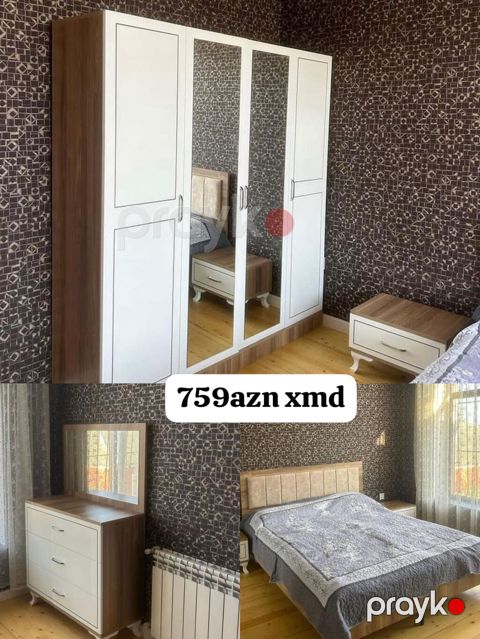 Yataq otağı mebel dəsti Dəst tərkibi: - 4 qapılı dolab: orta hissədə — Bakı