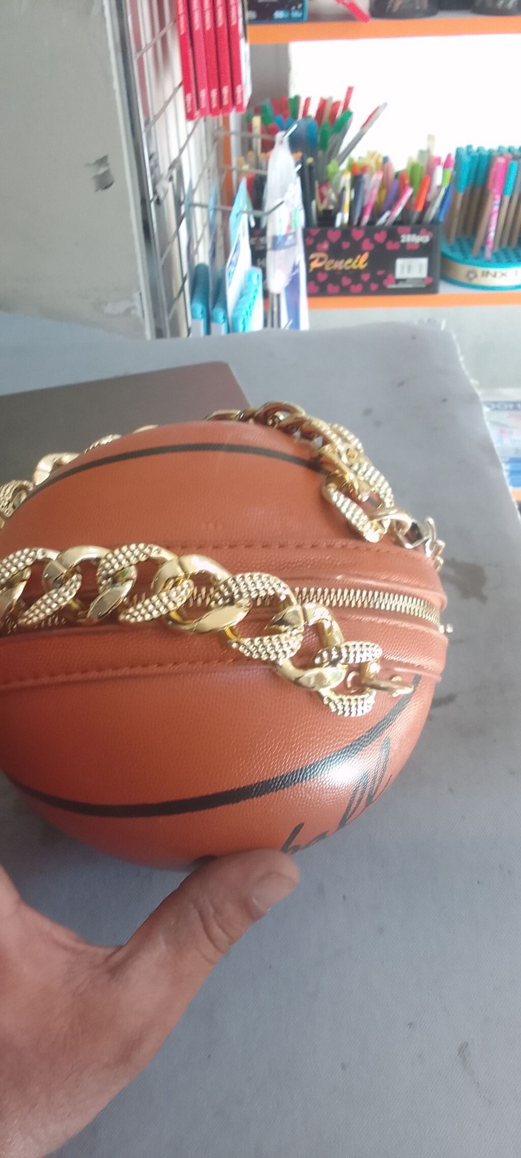 Basketbol topu formasında çanta - Dizayn: Narıncı rəngli, basketbol — Çantalar, çamadanlar, cüzdanlar, Bakı (3)