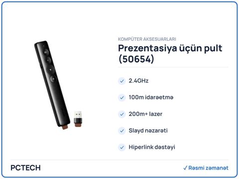 Prezentasiya üçün pult 50654 Ugreen Wireless Presenter LP479 — Bakı