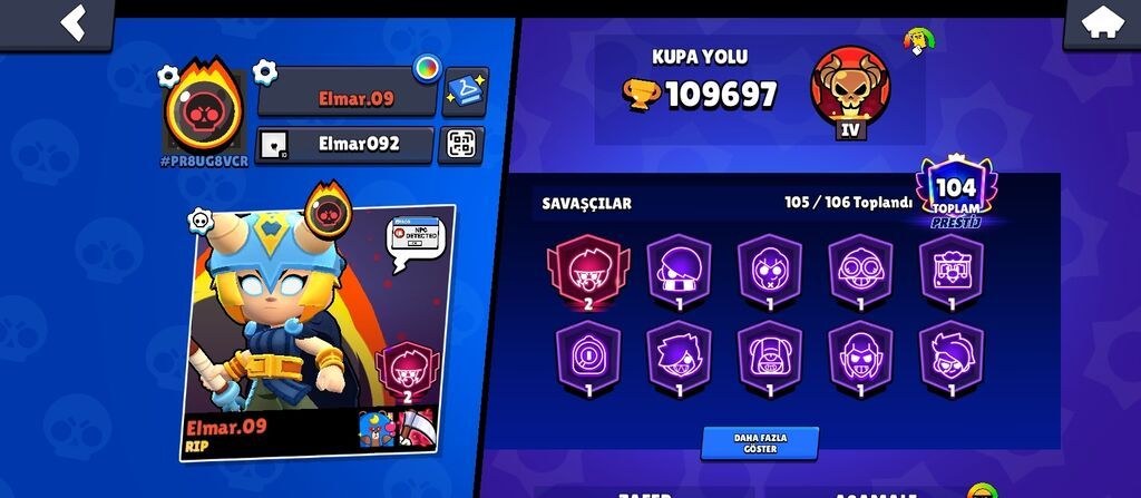Brawl Stars hesabı – yüksək kupalı və zəngin kolleksiya - Kupa yolu — Digər, Biləsuvar (2)