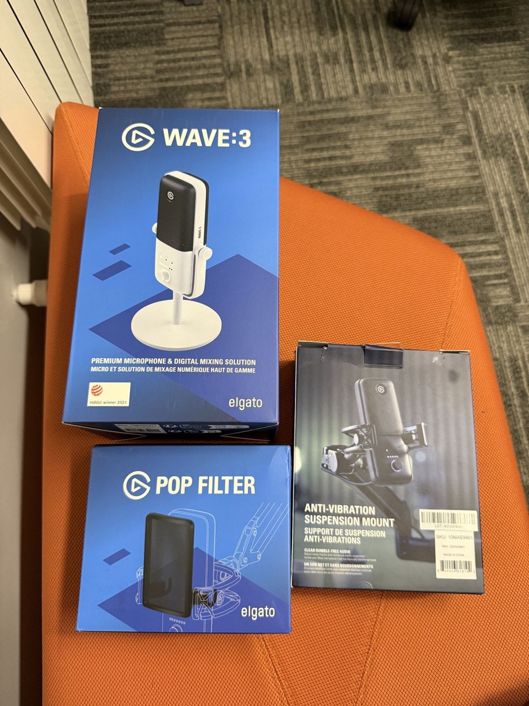 Elgato Wave:3 White Microphone Full Set + Mic Arm — Səs texnikası, Bakı (8)
