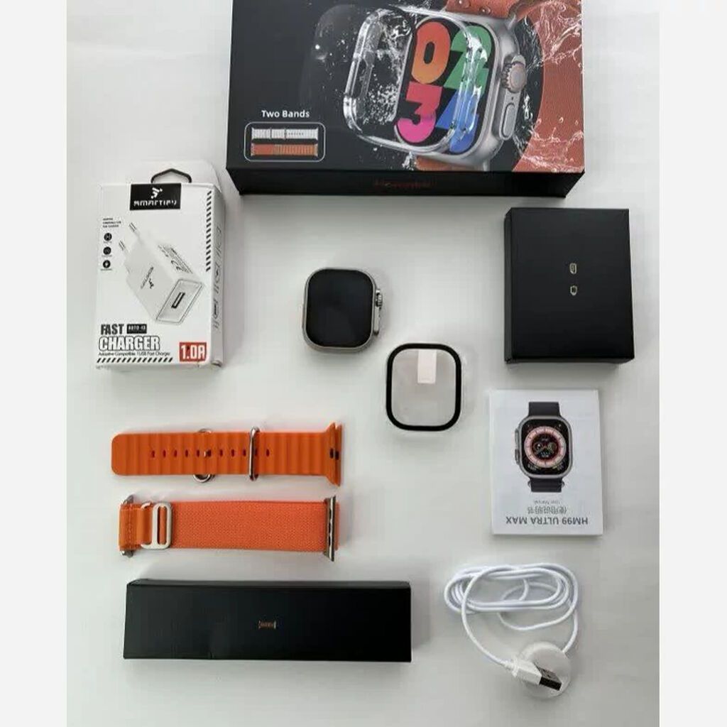 Smart Saat - HM99 Ultra Max Apple Watch Ultra dizaynından — Ağıllı saatlar, Bakı (3)