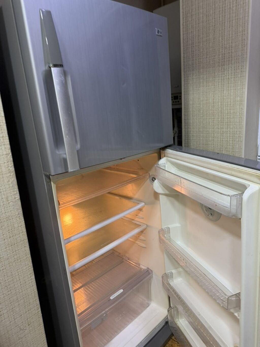 İki qapılı LG soyuducu - Rəng: gümüş (inox effektli korpus) - Qapı — Soyuducular, Bakı (10)