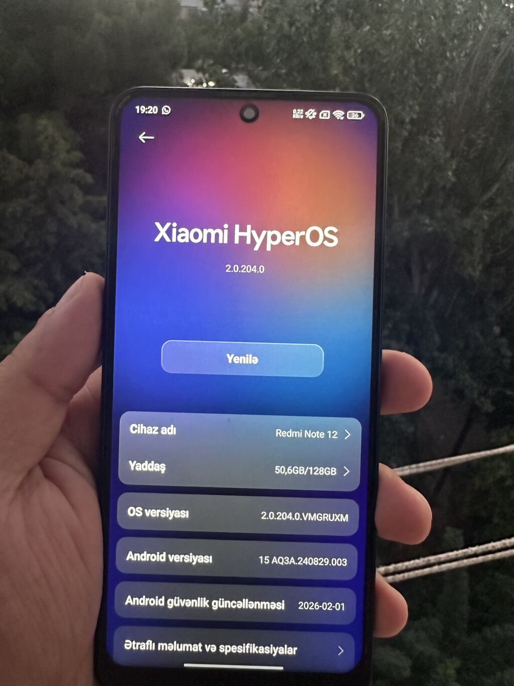 Redmi Note 12 Pro, 128 GB, Sensor, Barmaq izi, İki sim kartlı — Xiaomi, Bakı (3)