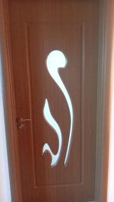 MDF interyer qapı – şüşəli dekorativ model - Material: ağac — Окна, двери, балконы
