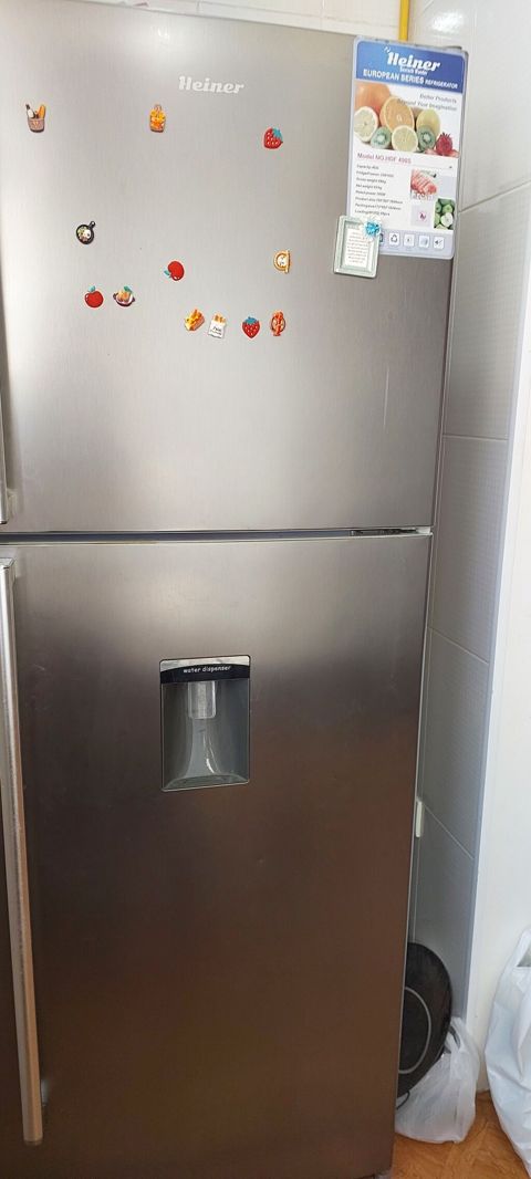 Heiner HDF-490S iki qapılı soyuducu - Rəng: inox (paslanmaz polad — Bakı