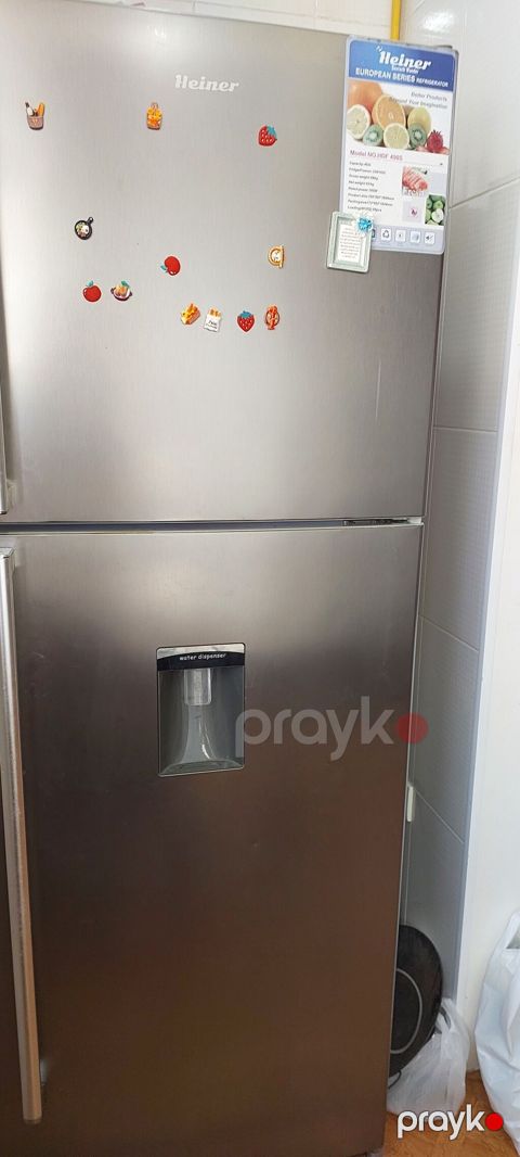 Heiner HDF-490S iki qapılı soyuducu - Rəng: inox (paslanmaz polad — Bakı